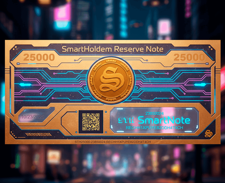 Smart Note by SmartHoldem! Say hello to true financial privacy!